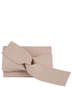 Bow Accent Clutch Crossbody Bag CL-0132 TAUPE